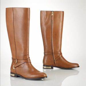 Ralph Lauren Jakayla Cognac Riding Boots
